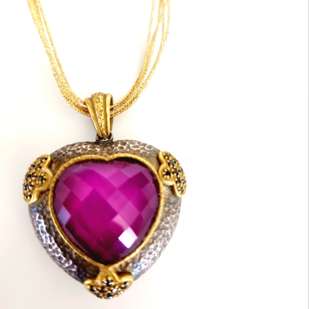 Alan K purple heart necklace 💜 - Picture 1 of 7
